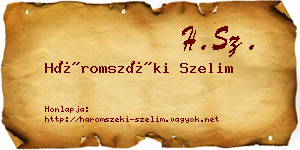 Háromszéki Szelim névjegykártya